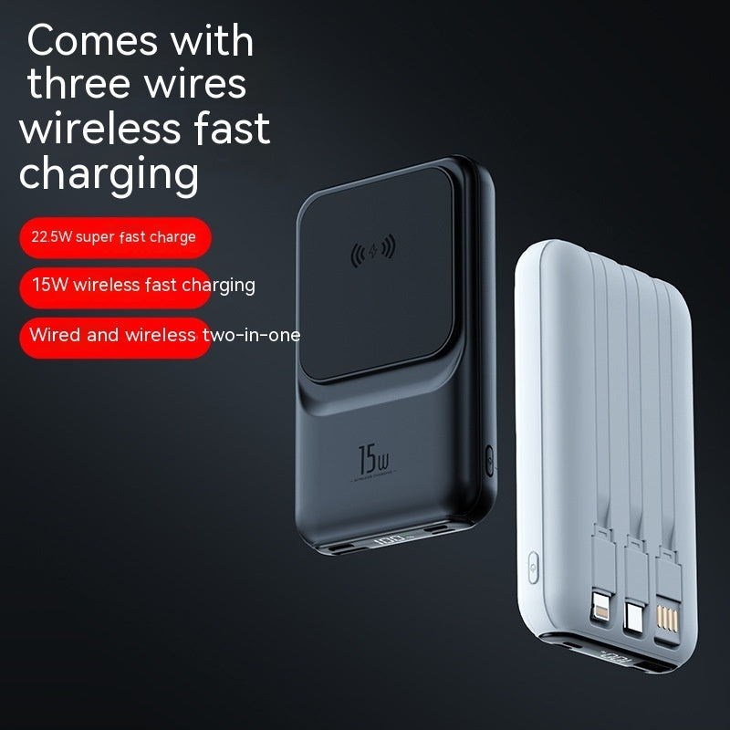 Magnetic Wireless Charger Power Bank cu cablu Super încărcare rapidă Power Mobile 10000 mA