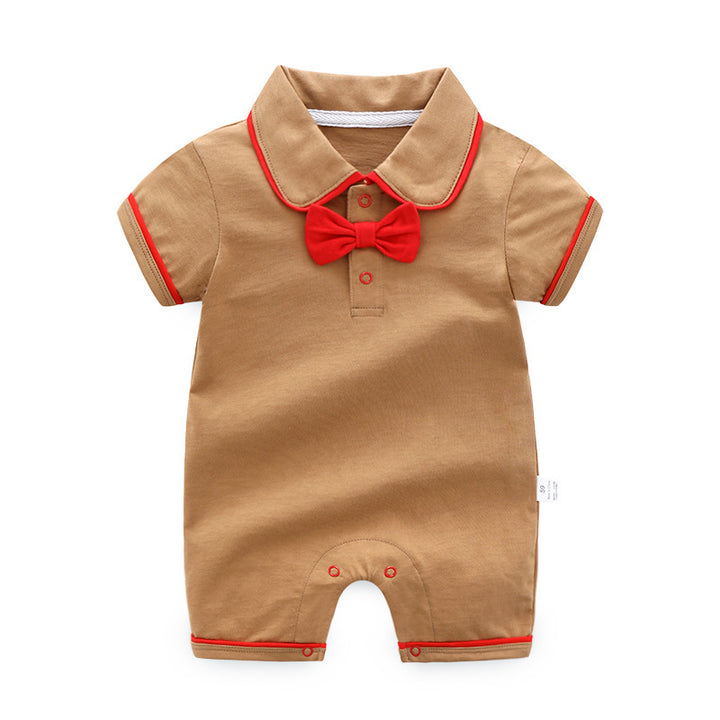 Baby jumpsuit dunne kleding korte mouw crawler