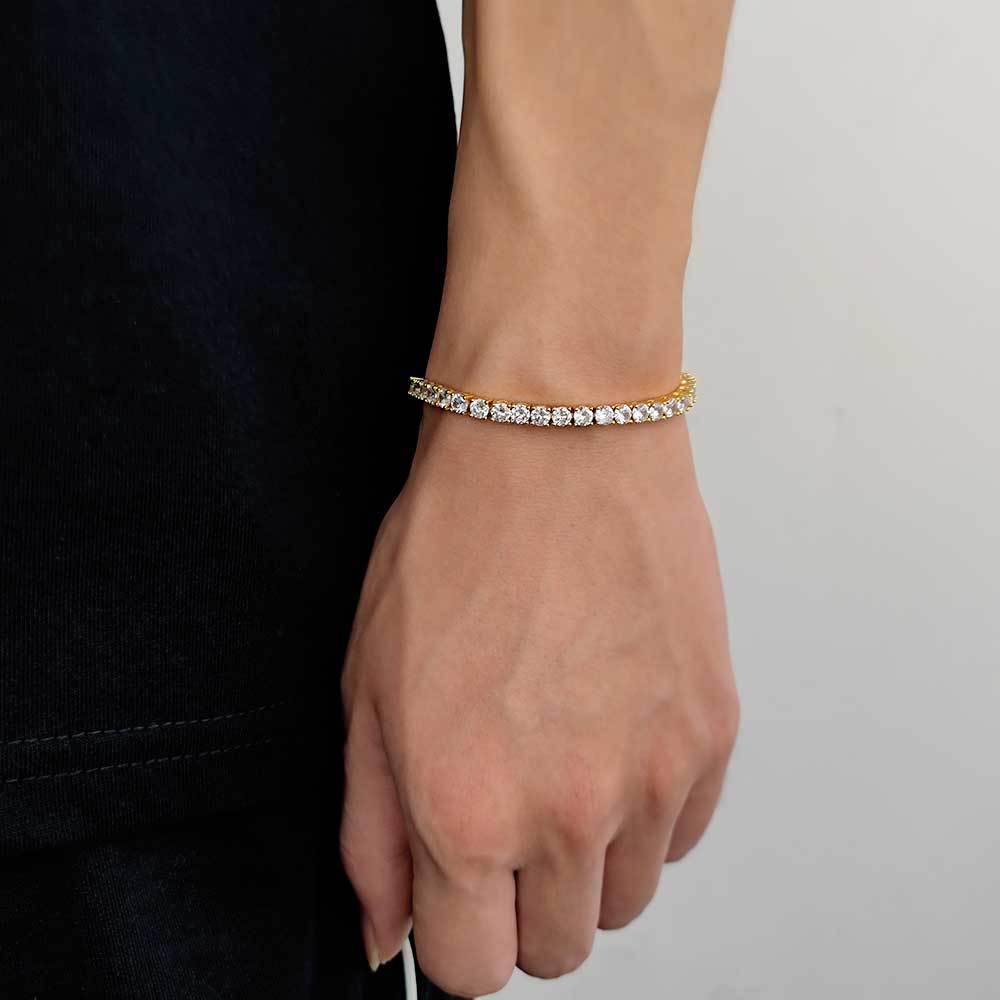 Tenniskjeden Zircon Armbånd Fashion Brand Hip Hop