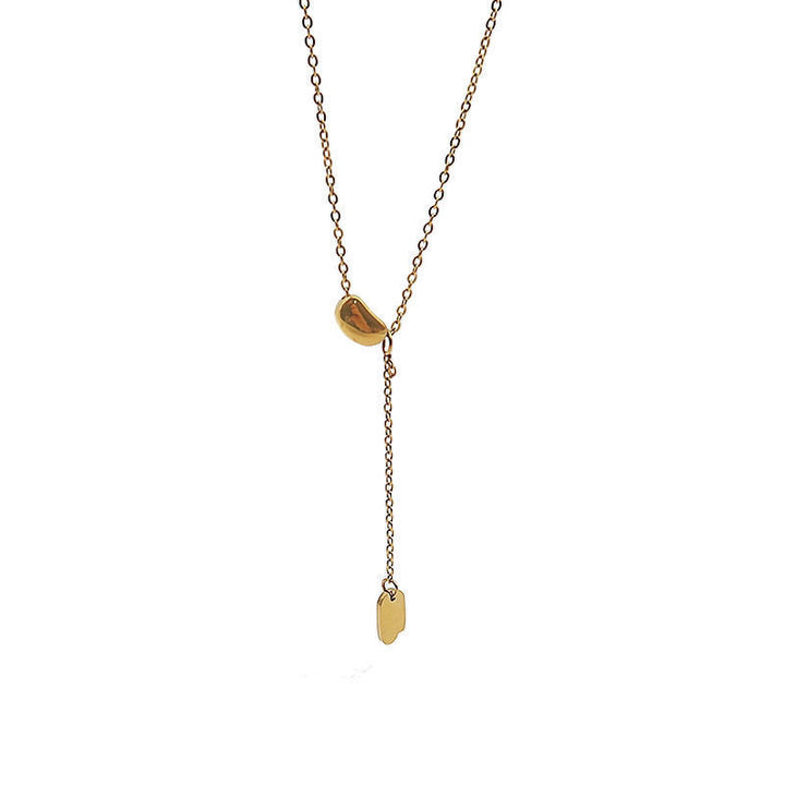 Gold Titanium stalen ketting Vrouwelijk niche vrouwelijk ontwerpgevoel