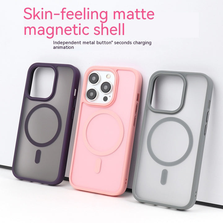 Mute Key Skin Feel Phone Case Magnetic Suction