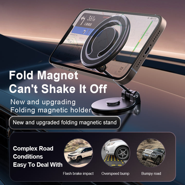 Mágneses telefontartalom autóhoz, erős mágnesek katonai minőségű szívó autó tartó tartó Mount Dashboard szélvédő mobiltelefon -tartó telefonállvány autó Android Automobile bölcsőhöz