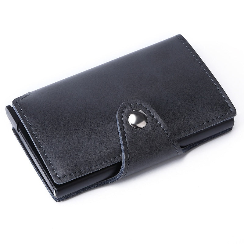 Thin Anti-degaussing Business Card Holder Automatic Pop-up Metal Card Bag