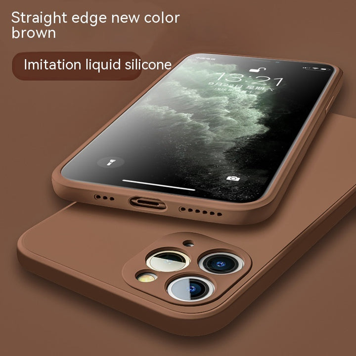 Applicable à 15Promax Liquid Phone Case iPhone14Plus Straight Edge Protection Silicone Protection