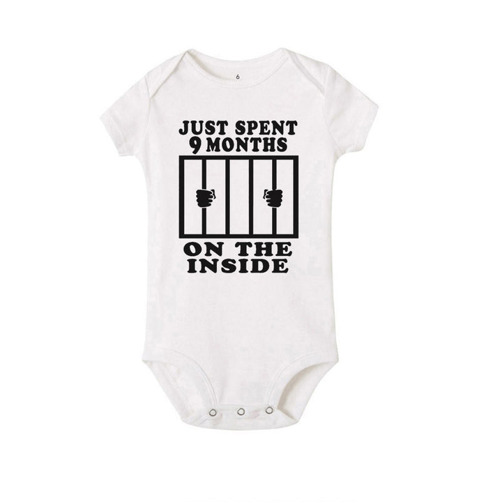 Klimmen klimmen creatieve baby romper jumpsuit met korte mouwen