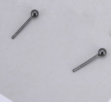 Sterling Silver Square Brushed Small Ear Studs Twin