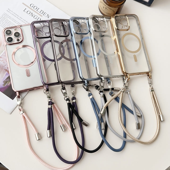 Magnetic One-piece Long And Short Lanyard Phone Case