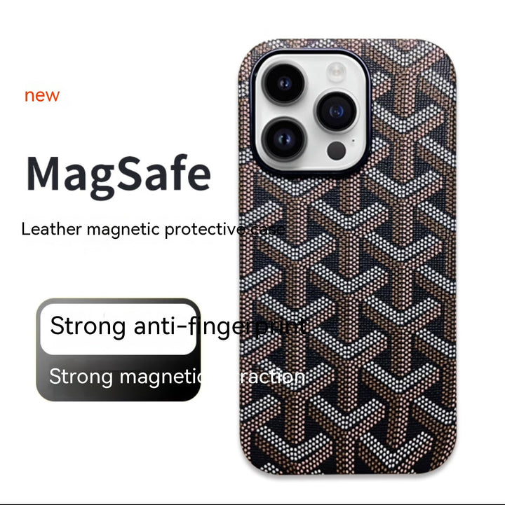 Lederen telefoonhoes magnetische all-inclusive drop-resistente beschermhoes