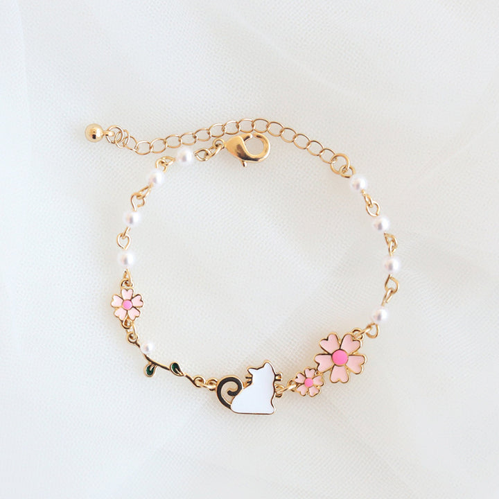 Dames Flower Bunny Cat Leaf Bracelet