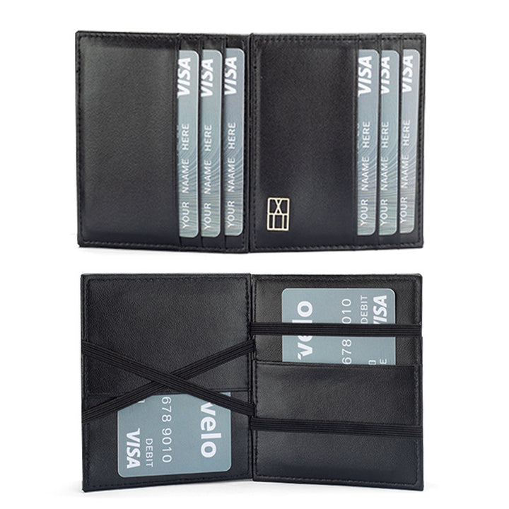 New Flip Card Holder Large Capacity Genuine Leather Wallet