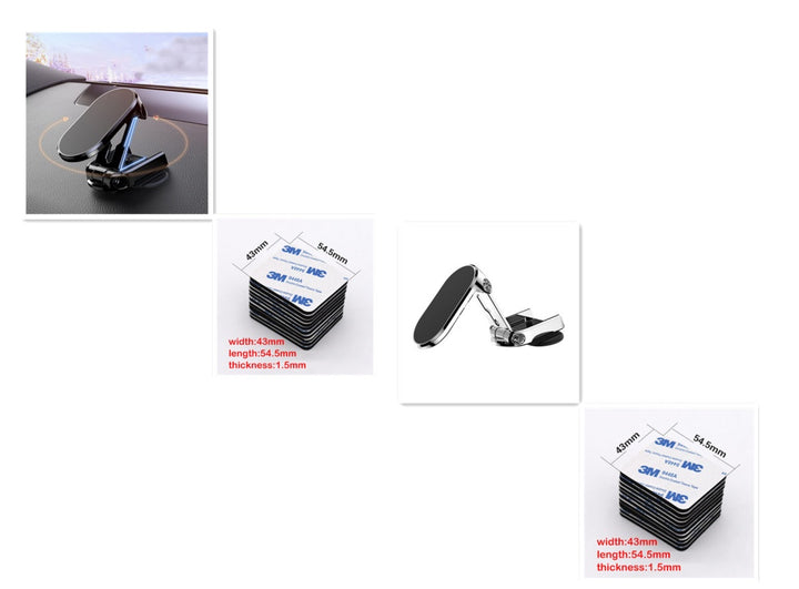 Roter metall magnetisk biltelefonholder sammenleggbar universell mobiltelefon stativ luftvental magnet montering GPS -støtte