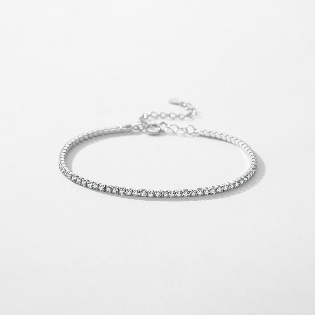S925 Sterling Silver Diamond ingelegde Super Flash -armband voor vrouwen