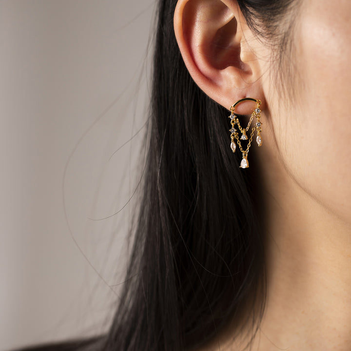 Zirkon -Mode einfache weibliche Gestüt Ohrringe
