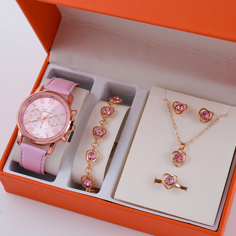 Mesdames Graduated Belt Watch Jewelry Set