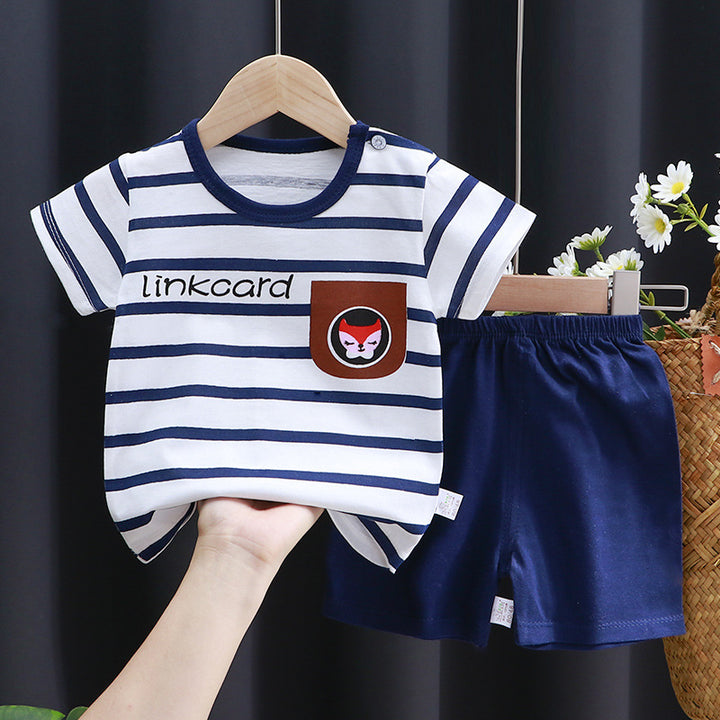 Children's Short-sleeved Suit Cotton T-shirt Baby Baby Clothes