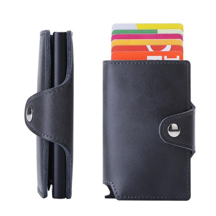 Thin Anti-degaussing Business Card Holder Automatic Pop-up Metal Card Bag