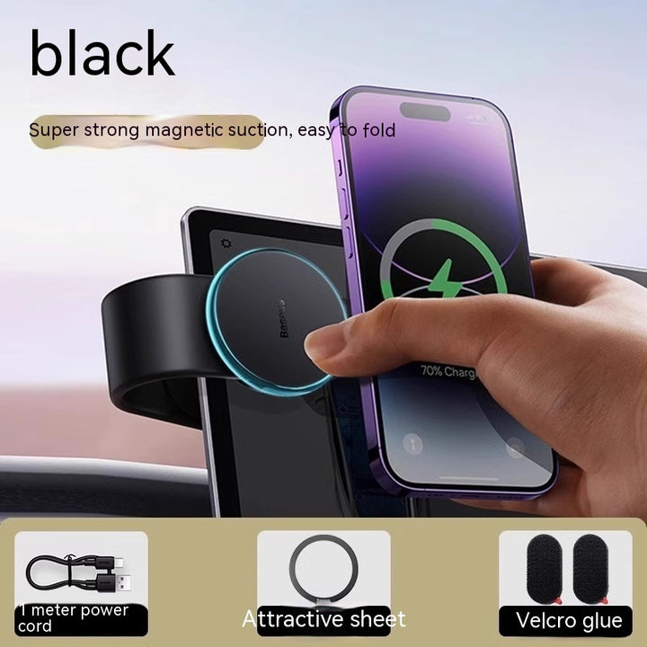 Manyetik Bükülebilir Araba Cep Telefonu Tutucu Kablosuz Şarj Cihazı Telefon Tutucu 15W Araba Dash Montaj Telefonla Uyumlu