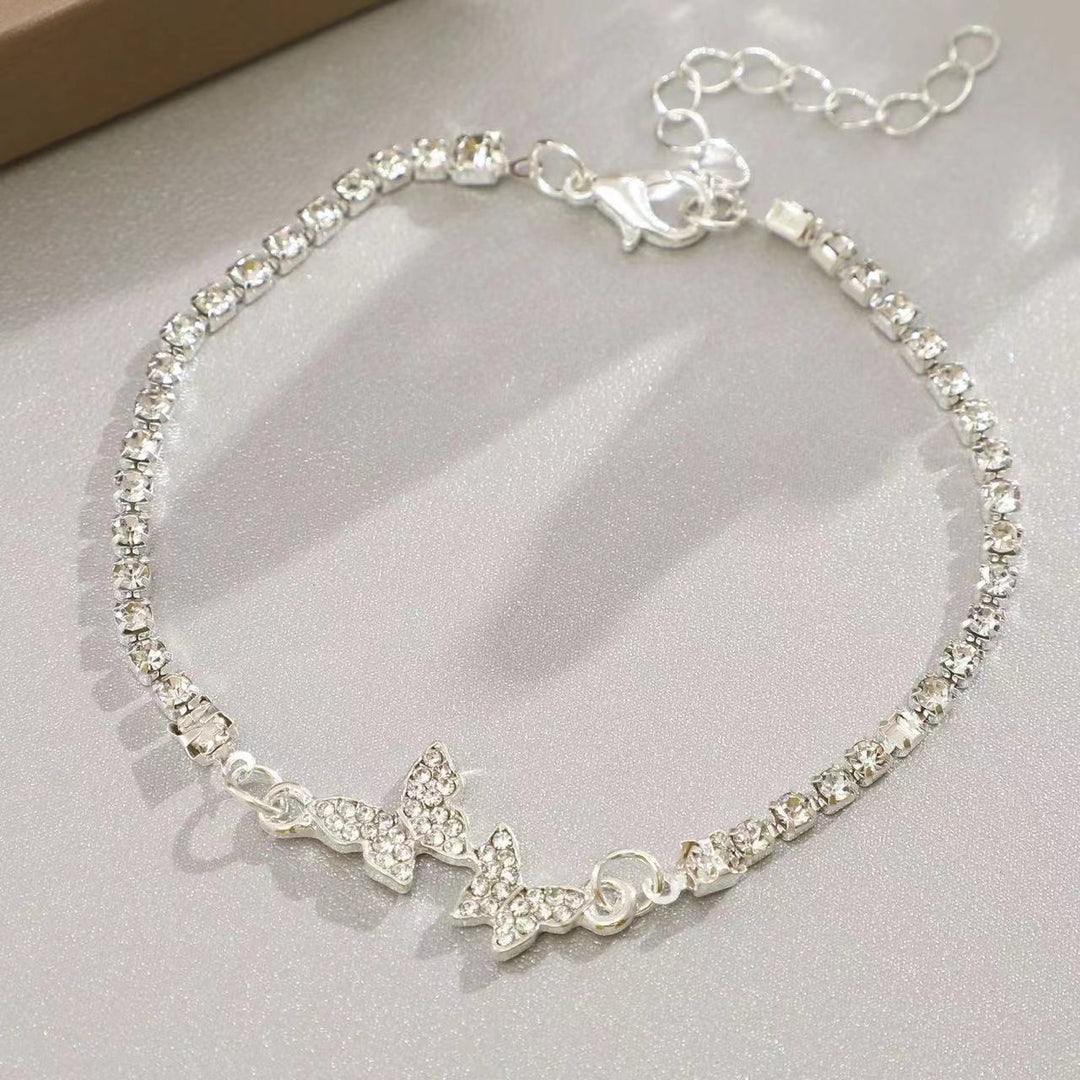 Pulsera de mariposa versátil de diamantes de las mujeres