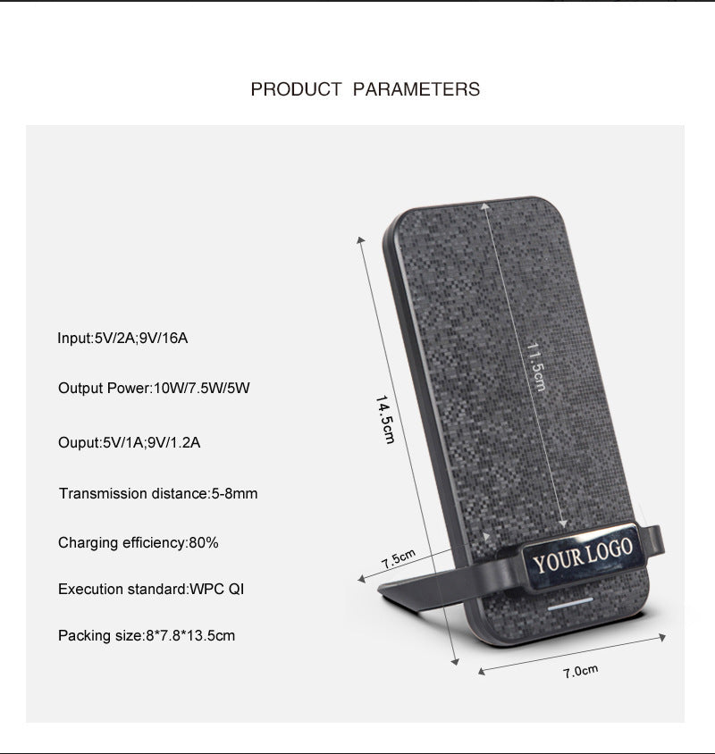 Q8 Black Wireless Charger Bracket