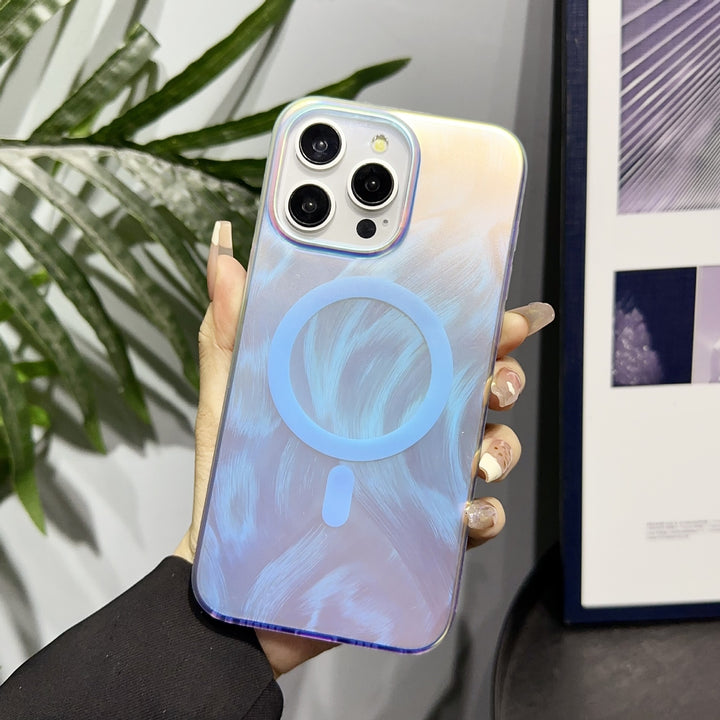 Étui de téléphone magnétique givré en drop-résistant au gradient laser