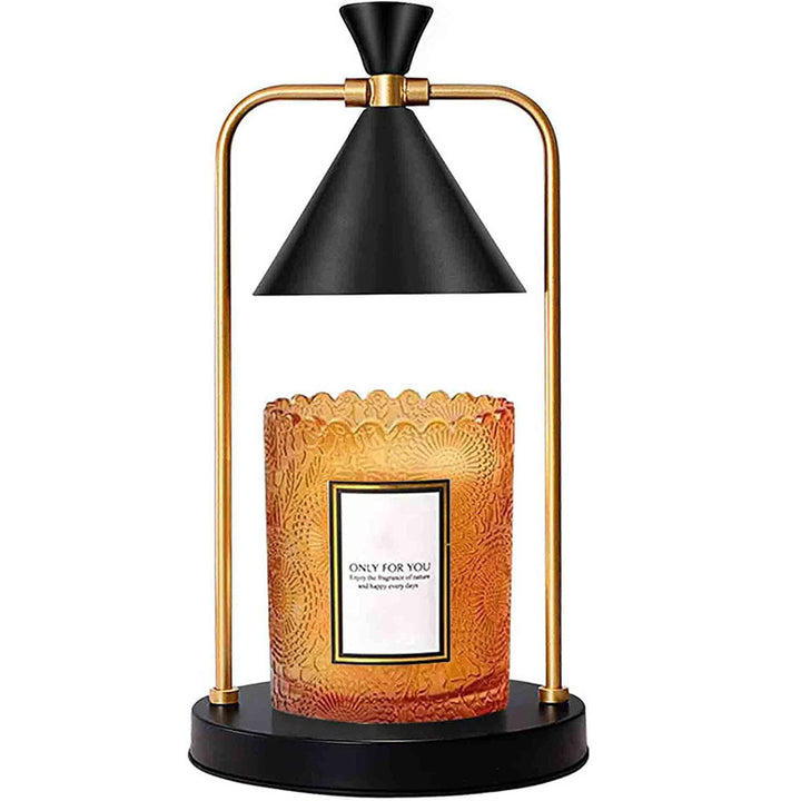 По -топли лампа с свещи с таймер, омагьосваща се свещ лампа по -топли електрически свещи, по -топло, съвместима с малки и големи ароматизирани свещи, свещ за спалня домашен декор подаръци за мама черно