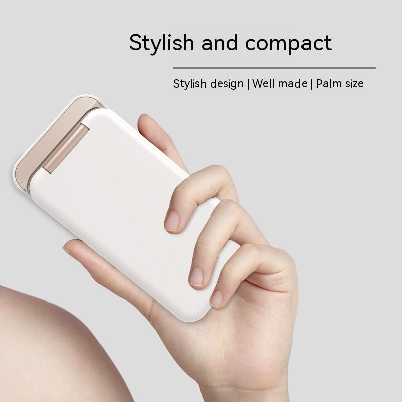 Folding 5W Fast Charge 10000 Ma med Light Mirror Power Bank