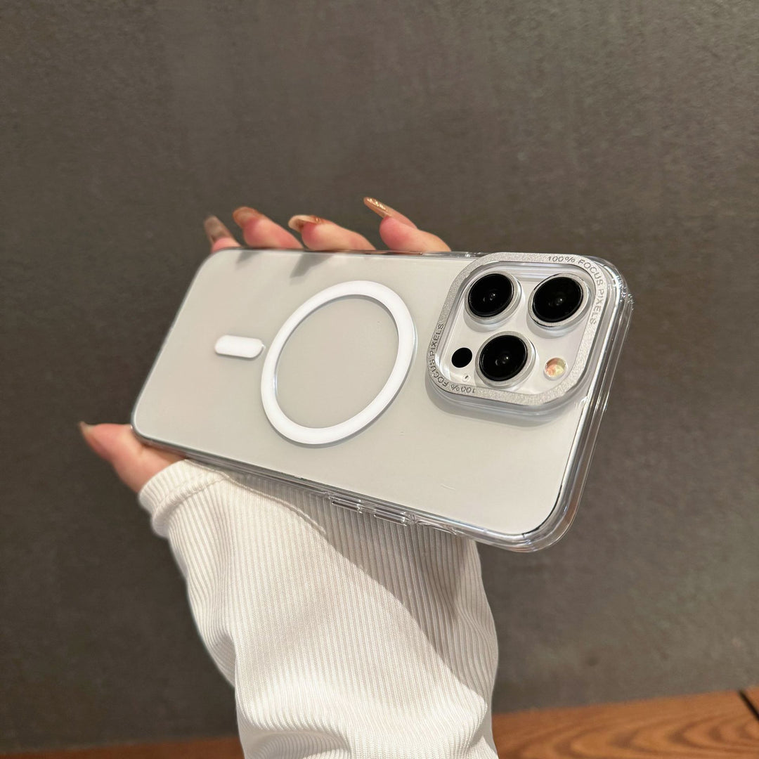 Applicable Transparent Magnetic Colored Glaze Strong Magnetic Phone Case