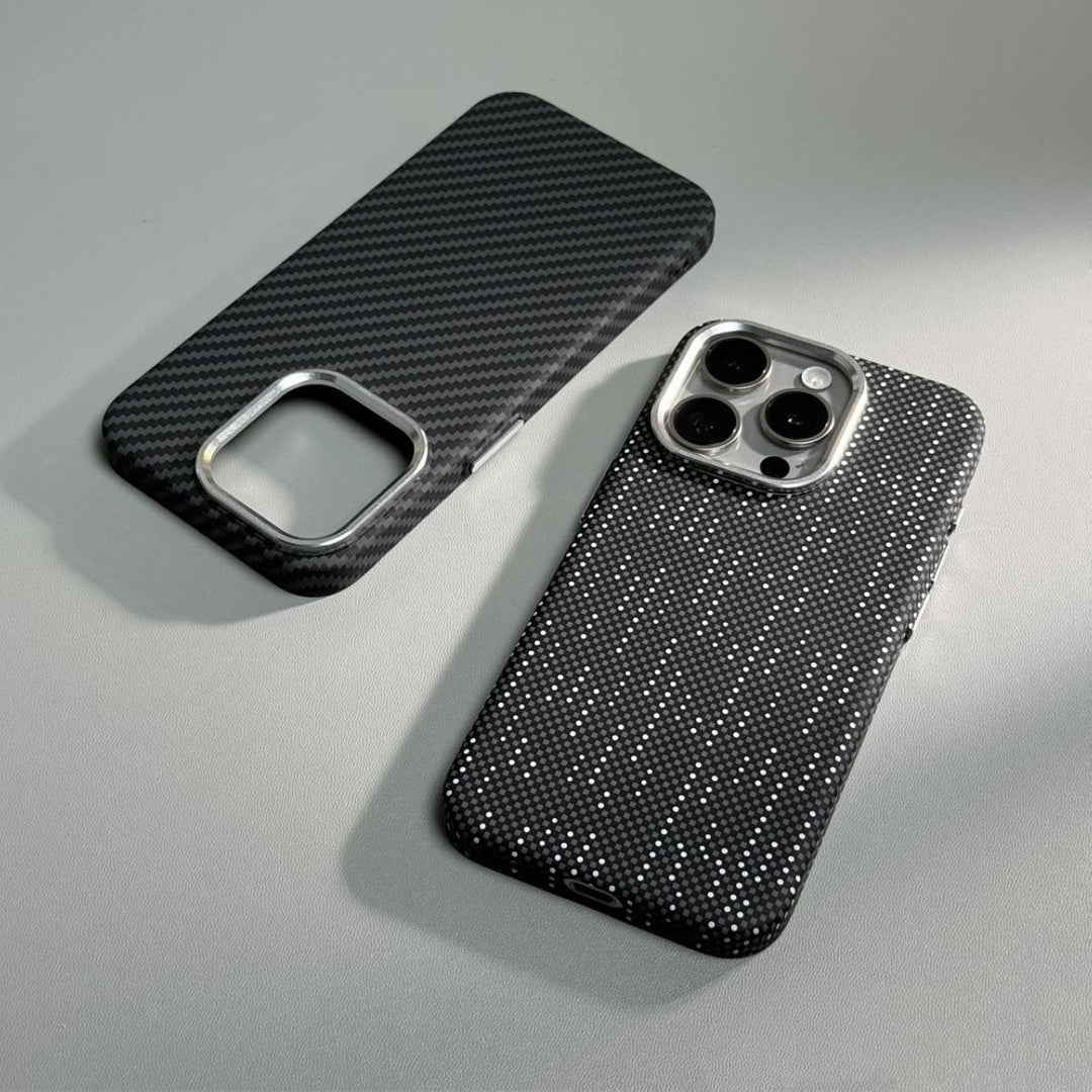 Phone Case Carbon Fiber Pattern Magnetic Suction Drop-resistant Protective Cover