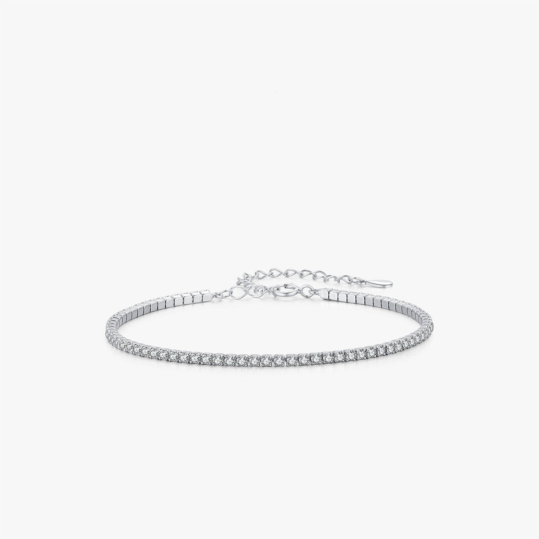 S925 Sterling Silver Diamond Bracelet Inscrit Super Flash pour les femmes
