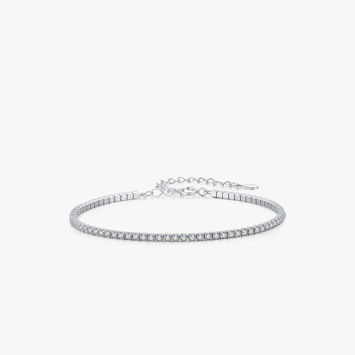 S925 Sterling Silver Diamond Inclaid Super Flash Bracelet para mulheres