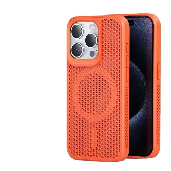 Eenvoudige honingraat Mesh Magnetic Phone Case