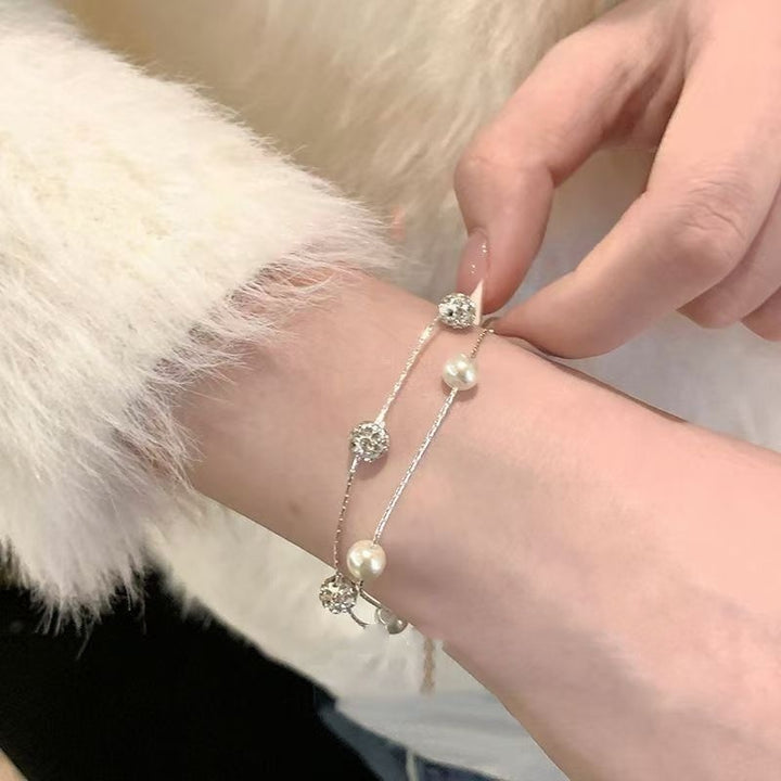 Pulsera gemela de doble capa estrellada para mujeres