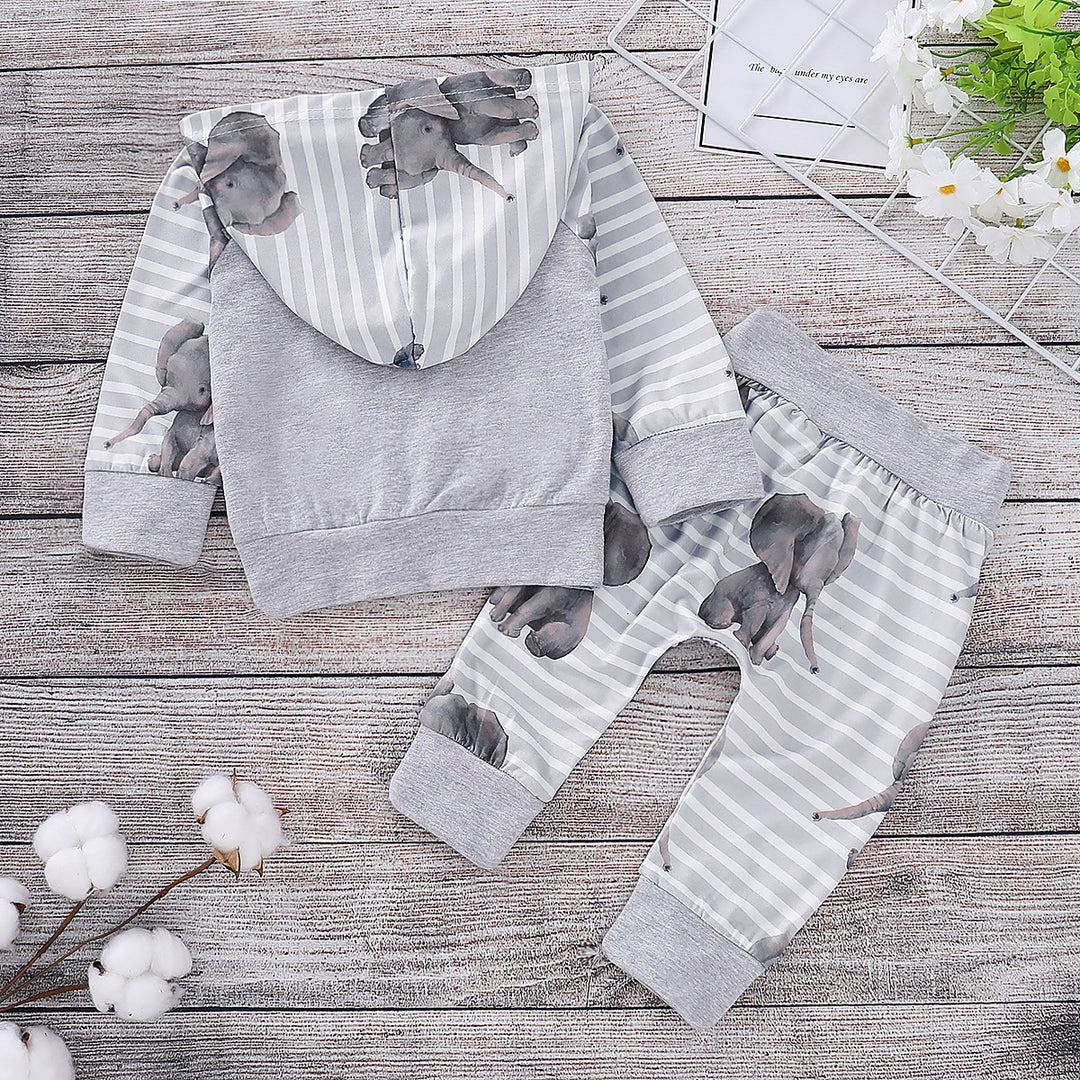 Çocuk Giyim Patlama Modeli Bebek Fil Kaput Takım Spotlu