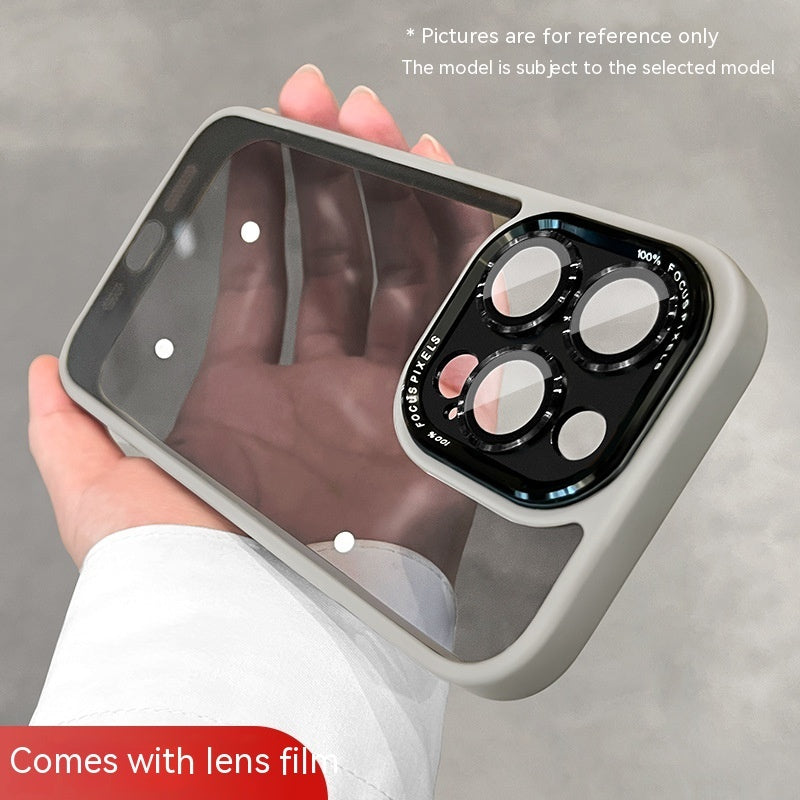 A caixa de telefone magnética vem com o protetor de lentes transparente resistente à queda