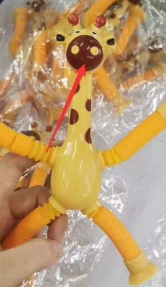 Tubos de girafa Toys sensoriais Novidade Spring Fidget Toy Stretch Tre Stress Relief Toy for Kid Birthday Gift Party Favors