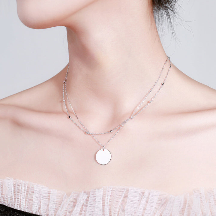 Collar de obleas de doble capa de moda para mujeres