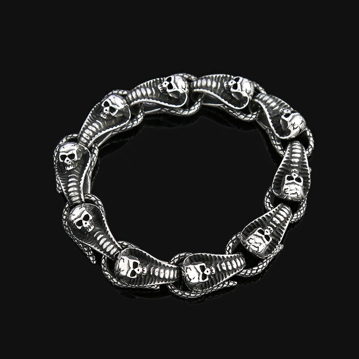 Titanium Steel Men's Fashion Skull Bracelet