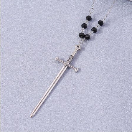 Women's Cross Beaded Necklace Clavicle Chain