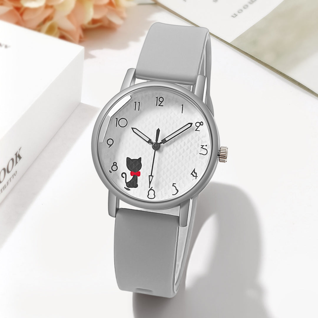 Étudiante étudiante en silicone Strap Quartz