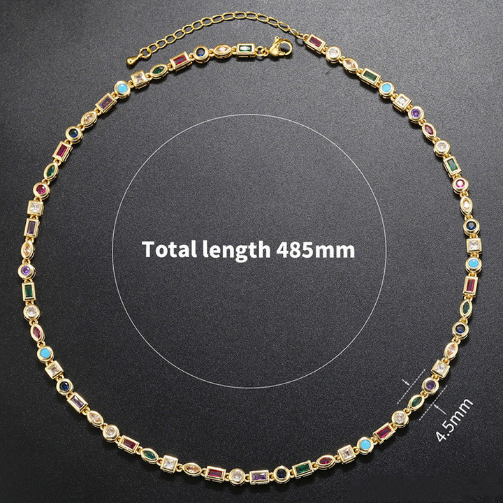 Kleurrijke kristallen armband ketting voor vrouwen