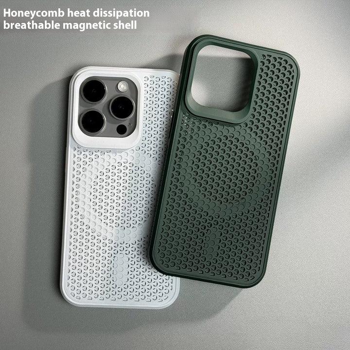 Eenvoudige honingraat Mesh Magnetic Phone Case