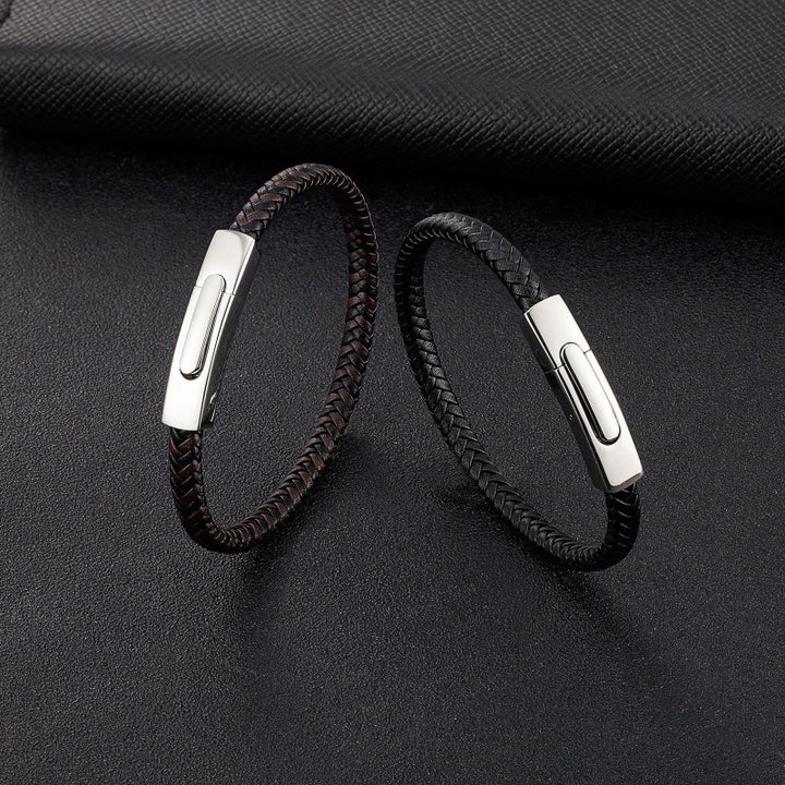 Men's Simplicity Fashion Woven Leather Bracelet
