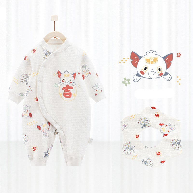 Bumbac Clip Termal Silk Onesie nou -născuți haine pentru bebeluși