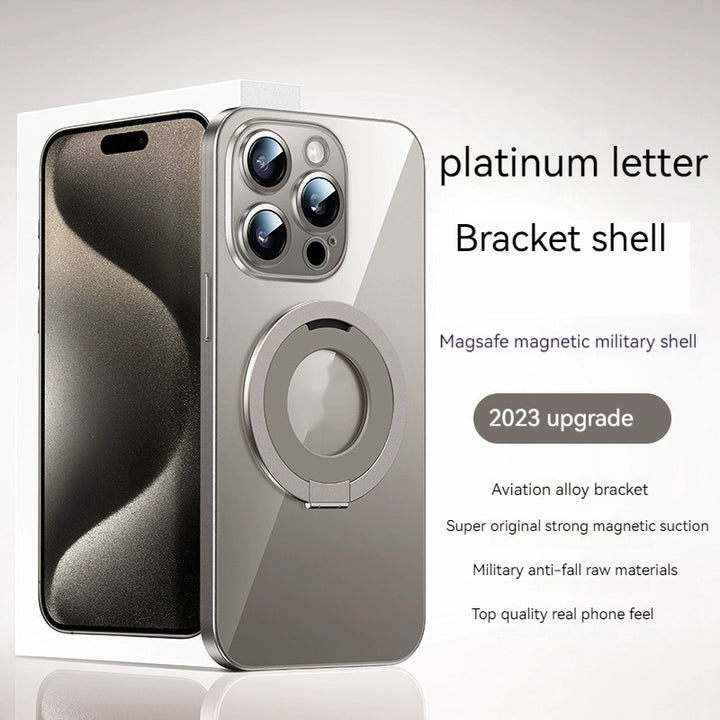 Creative Phone Case Pivot Protective Cover Advanced Magnetic Transparent Silicone Drop-resistant