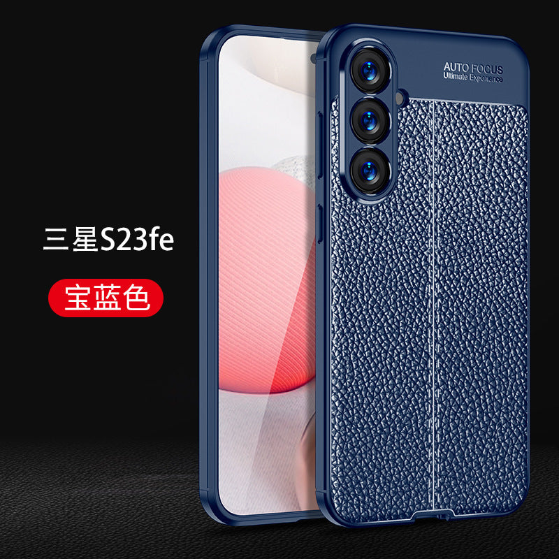 S24ULTRA Telefoonhoes M34 Litchi Patroon A35 Anti-Fall Shell New Business S23fe Protective Case