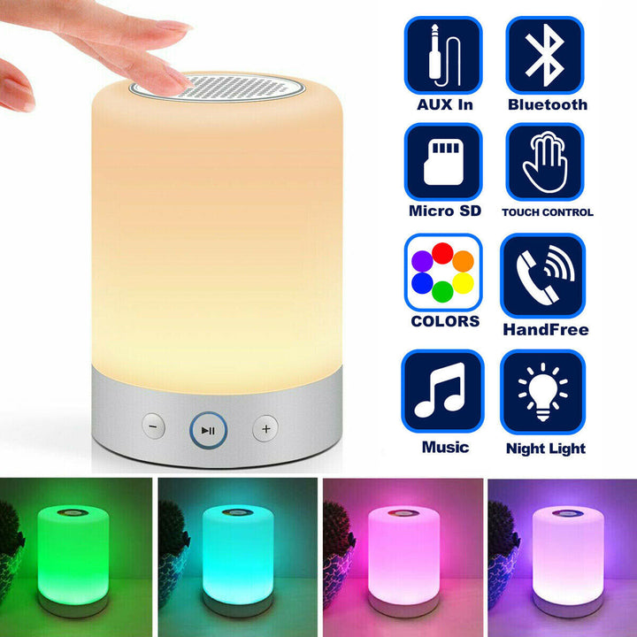 Light Night Light Bluetooth Horaire de la couleur de la couleur de commande tactile