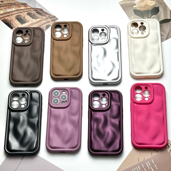 Solid Color Meteorite Pattern Phone Case Silicone Drop-resistant Protective Cover