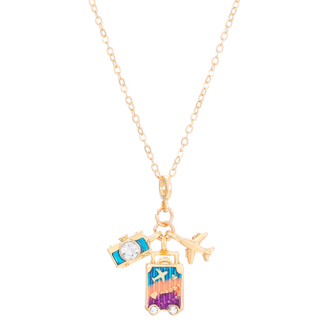 Collier de voyage global de valise de caméra pour femmes