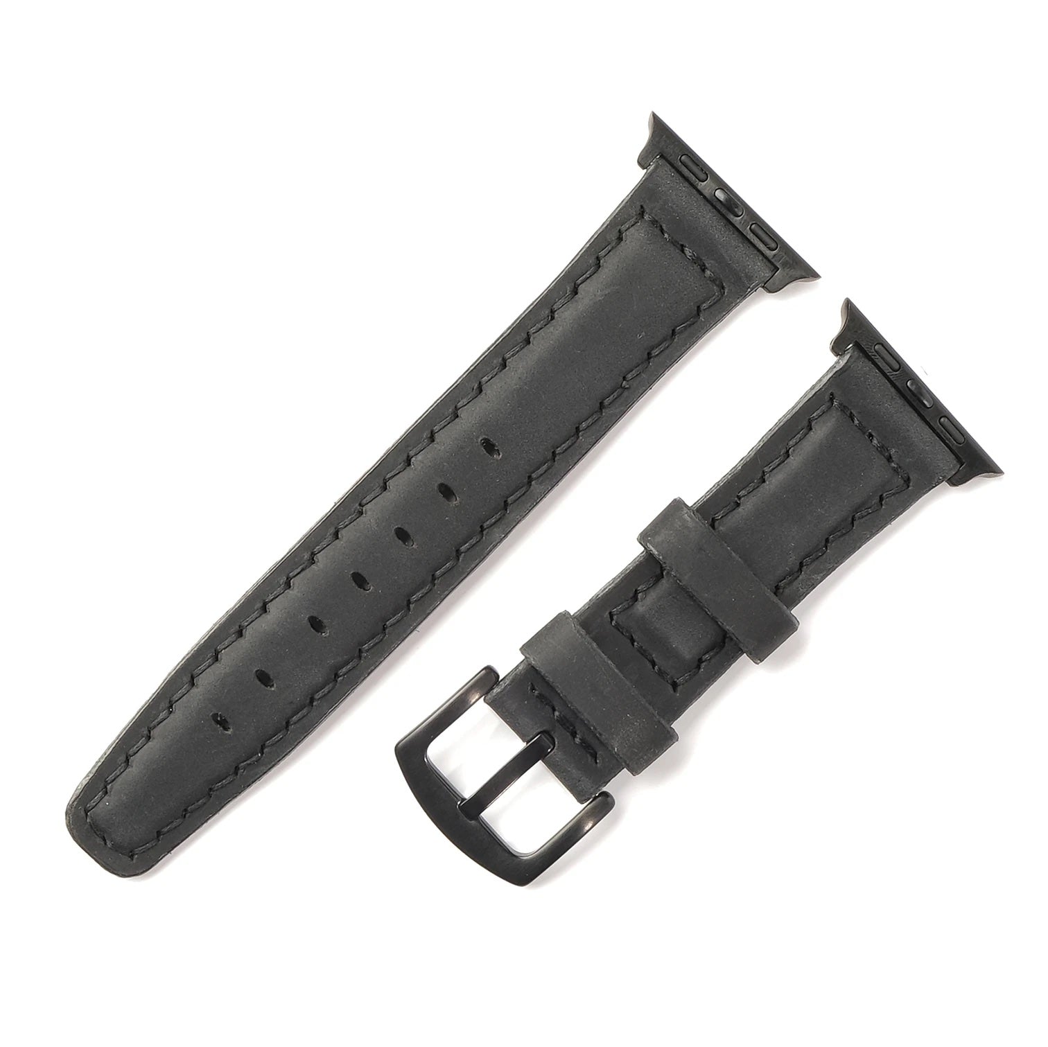 Apple Watch 9 41 MM Handmade Leather Band Strap Black