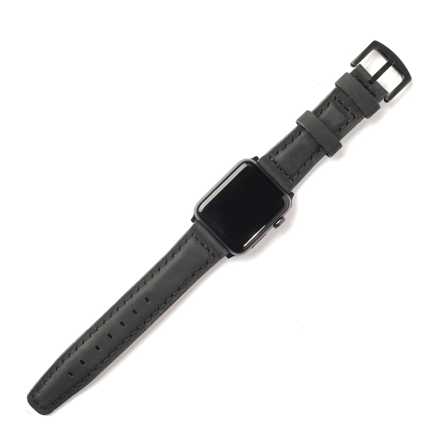 Apple Watch Ultra 49 MM Handmade Leather Band Strap Black